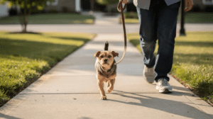 Easy Dogs to Train walking calmly on leash