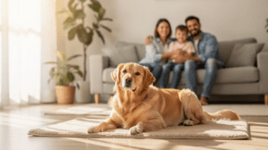 How to teach the place command to a dog on a mat
