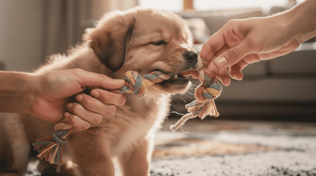 Puppy socialization classes teaching gentle play 