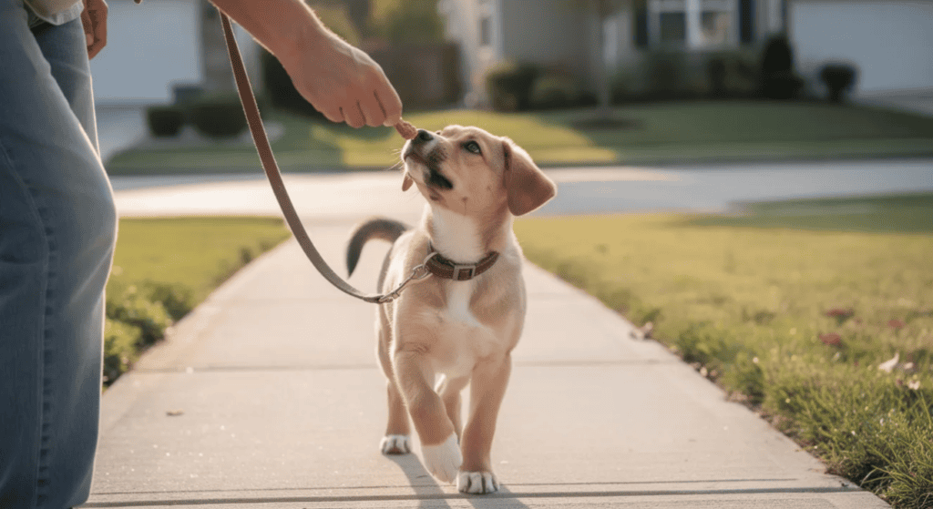 Puppy training schedule for calm leash walking practice tips 