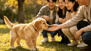Puppy socialization for confidence around people and pets