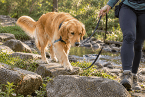 Dog training with added distance and distractions